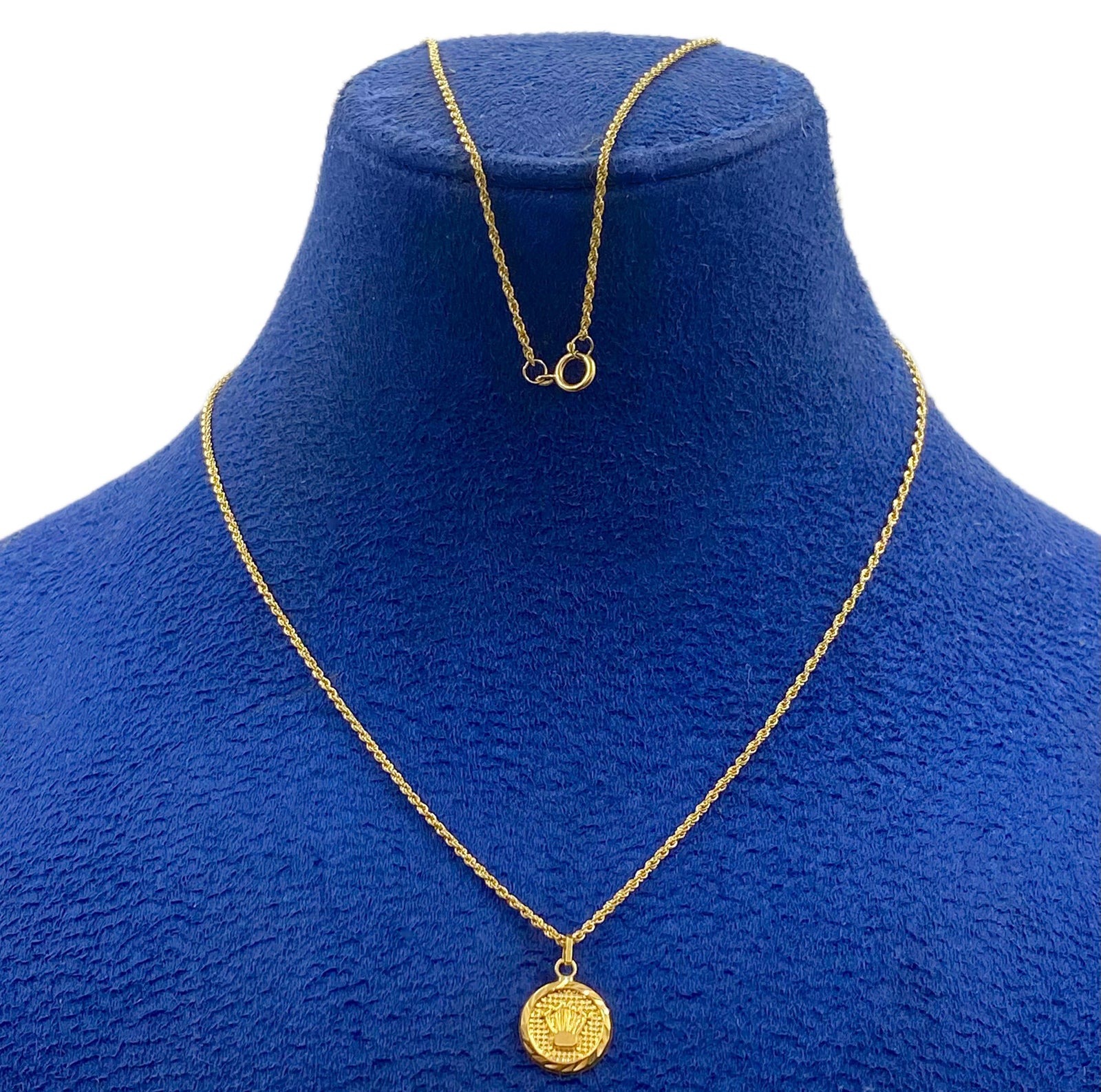 18k Gold Circle Crown Necklace - 18k Gold Necklace - Embellish Gold