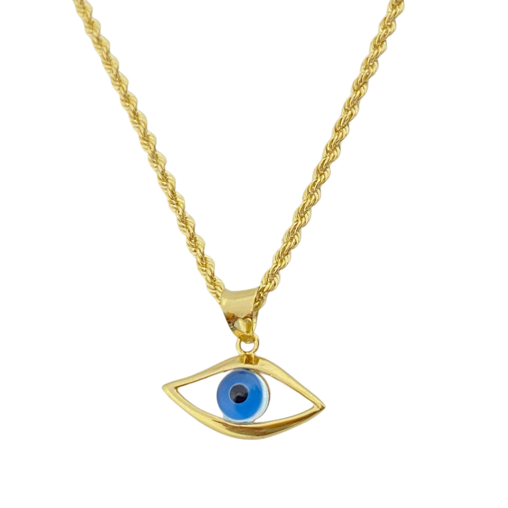 18k Gold Plain Amulet Necklace
