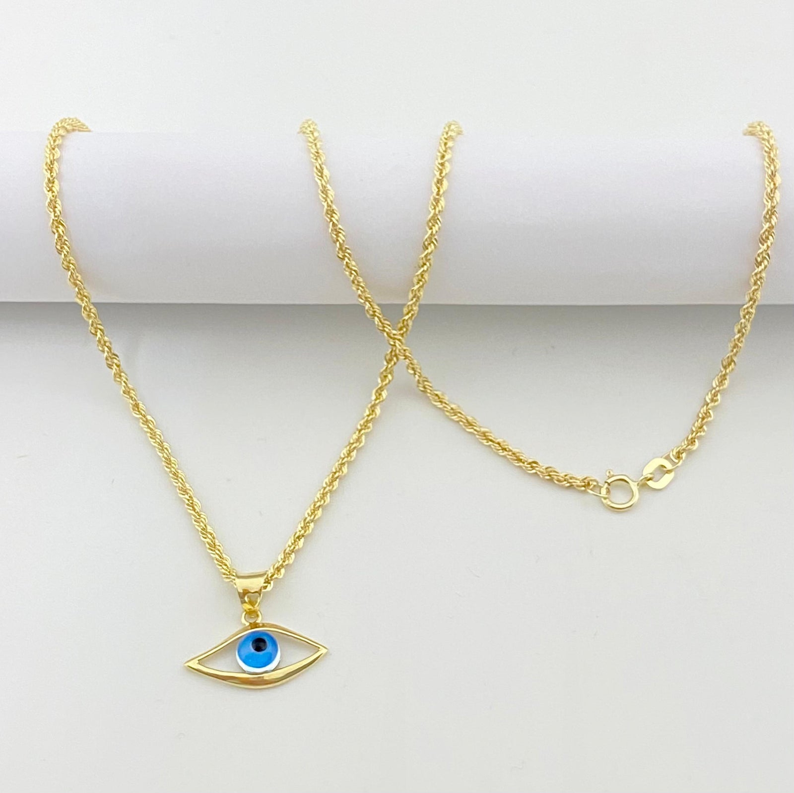 18k Gold Plain Amulet Necklace - 18k Gold Necklace - Embellish Gold