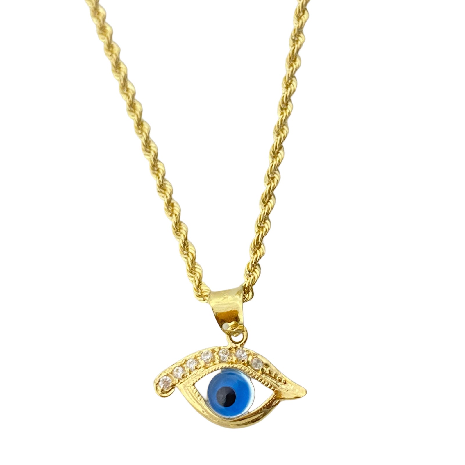 18k Gold Amulet Stone Necklace - 18k Gold Necklace - Embellish Gold
