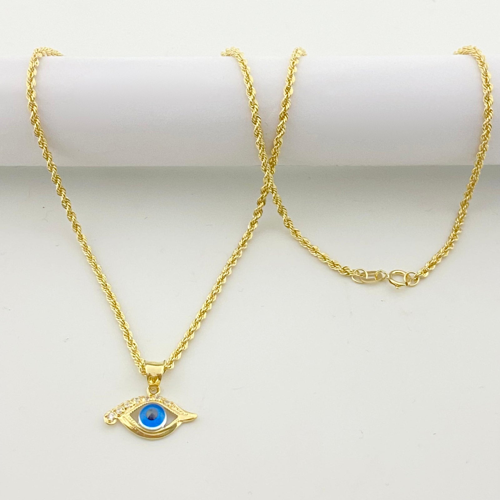 18k Gold Amulet Stone Necklace - 18k Gold Necklace - Embellish Gold