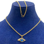 18k Gold Amulet Stone Necklace