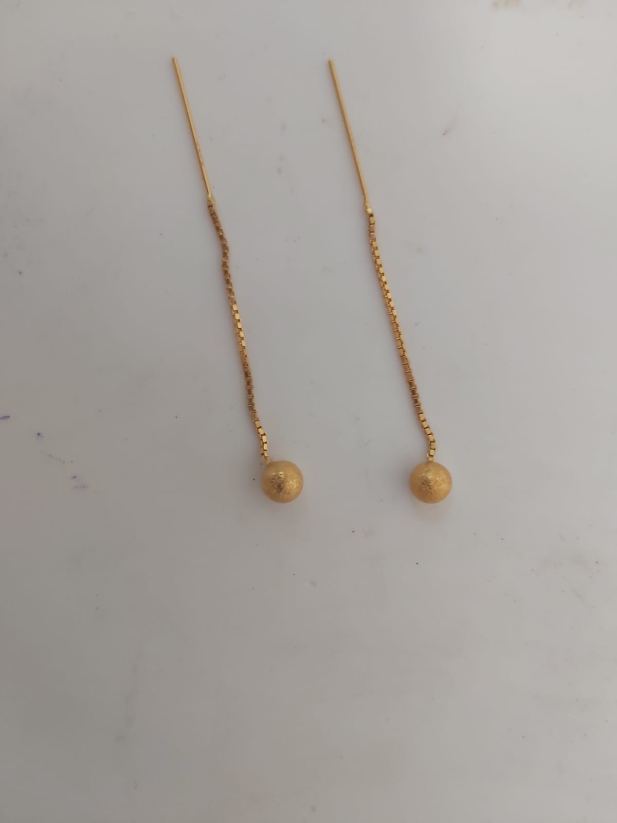 18k Gold Ball Tictac Earrings