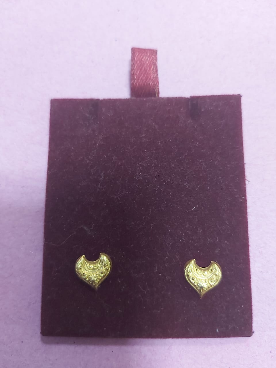 18k Gold Flame Heart Screw Earrings