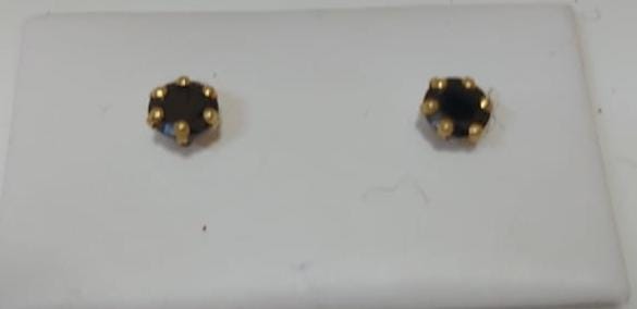 18k Gold Zircon Stone Earrings
