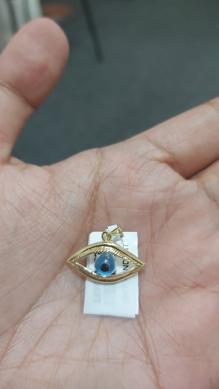 18k Gold Evil Eye 1 Pendant