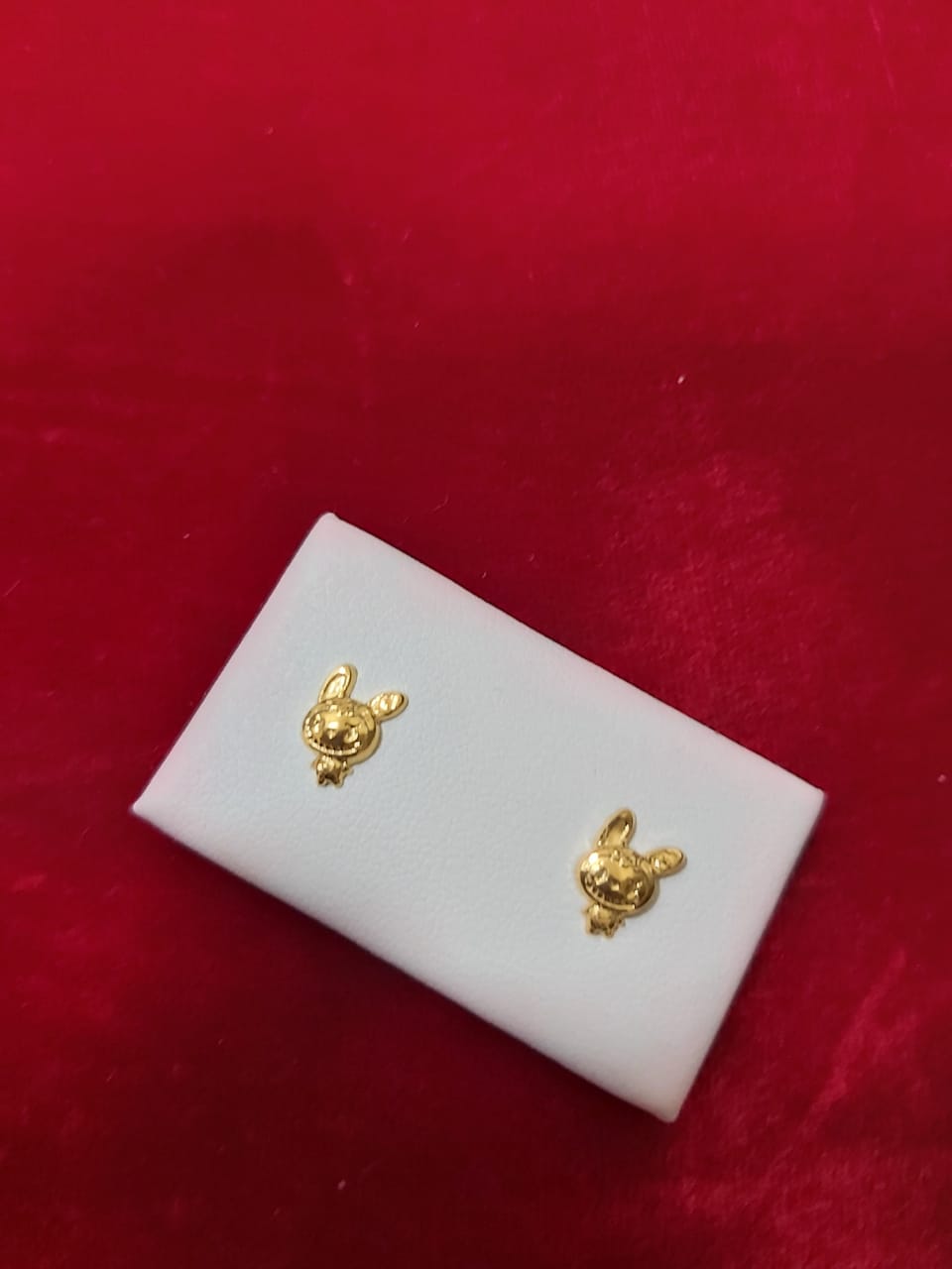 18k Gold Labubu Screw Earrings
