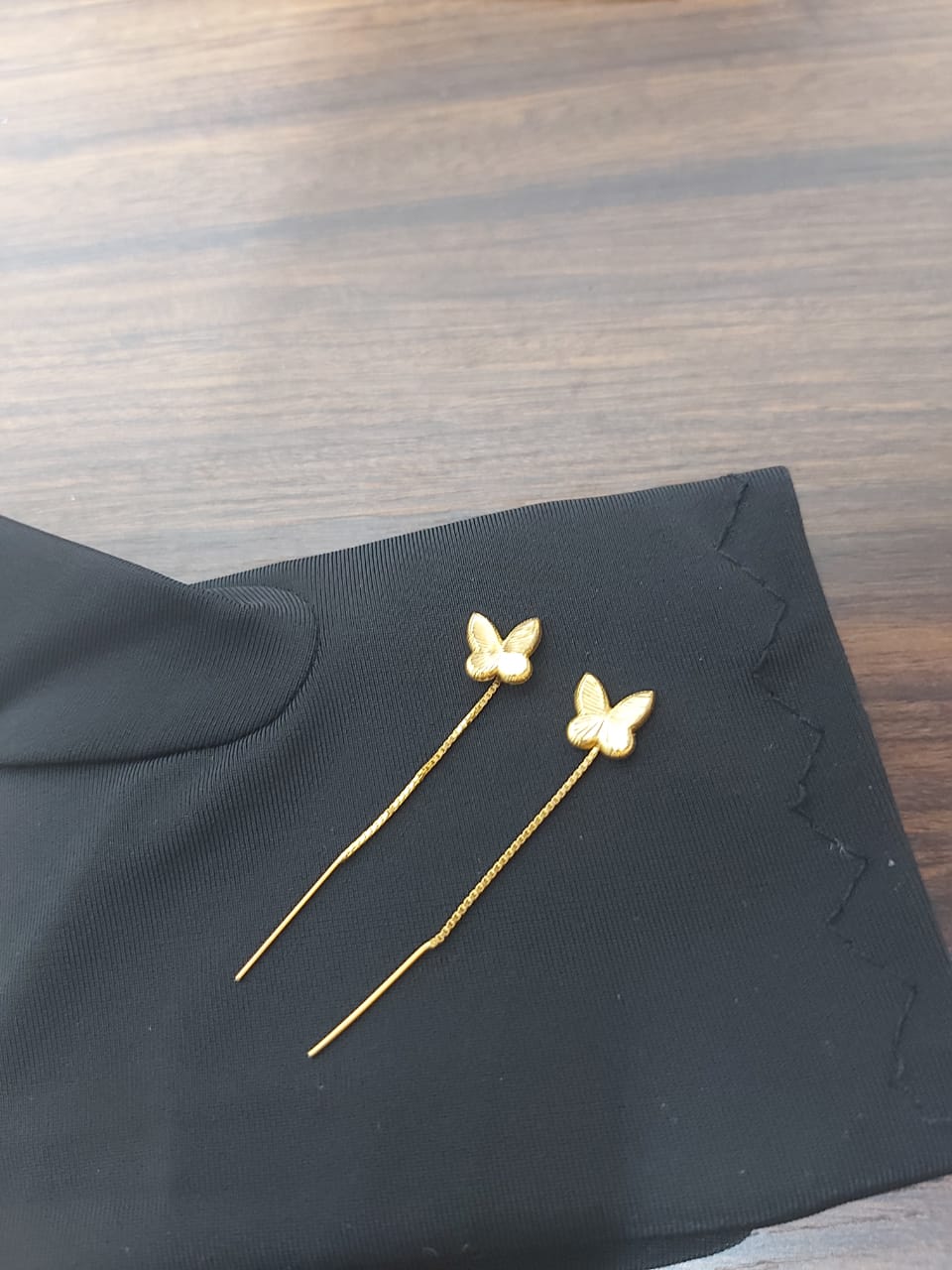 18k Gold Butterfly 1 Tictac Earrings