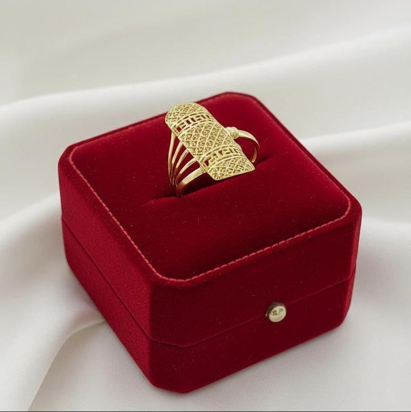 18k Gold Power Maze Ring - 18k Gold Ring - Embellish Gold Jewelry & Diamond