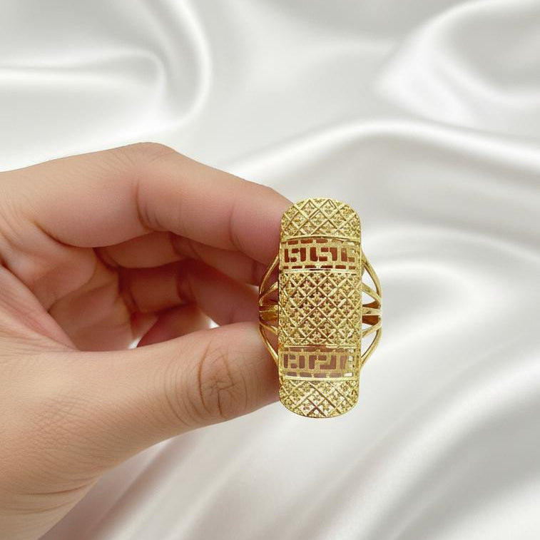 18k Gold Power Maze Ring - 18k Gold Ring - Embellish Gold Jewelry & Diamond