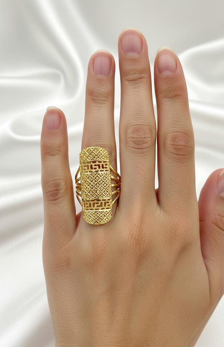 18k Gold Power Maze Ring