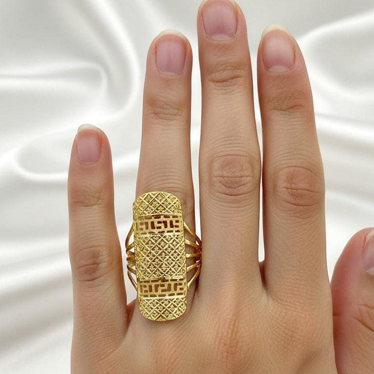 18k Gold Power Maze Ring - 18k Gold Ring - Embellish Gold Jewelry & Diamond
