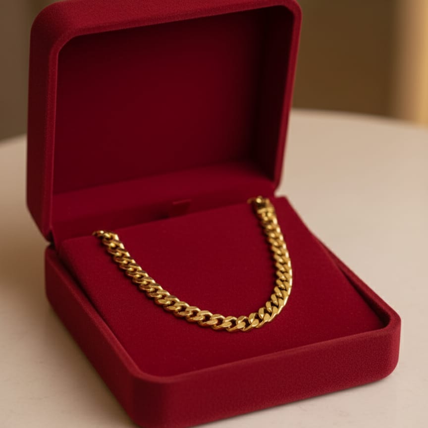 18k Gold Monaco Chain