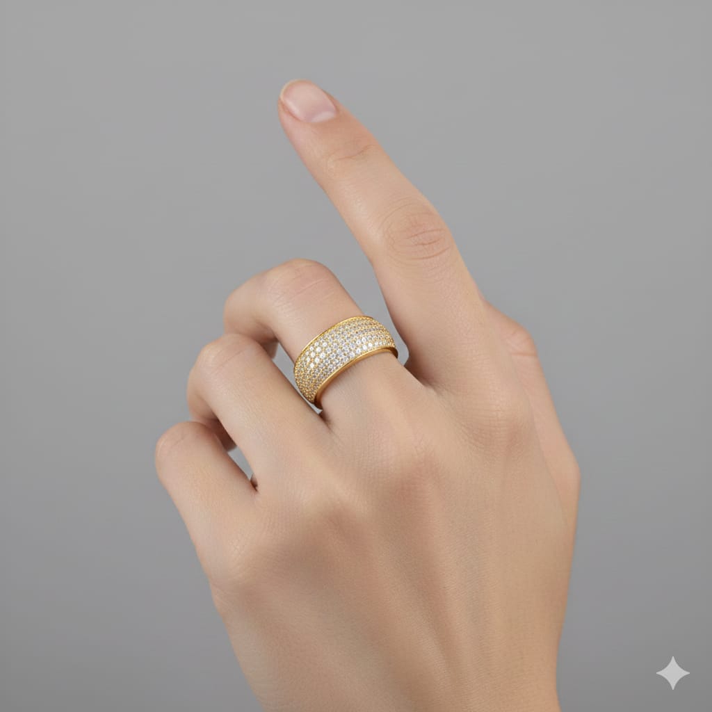 925 Silver Diamond Stone Ring