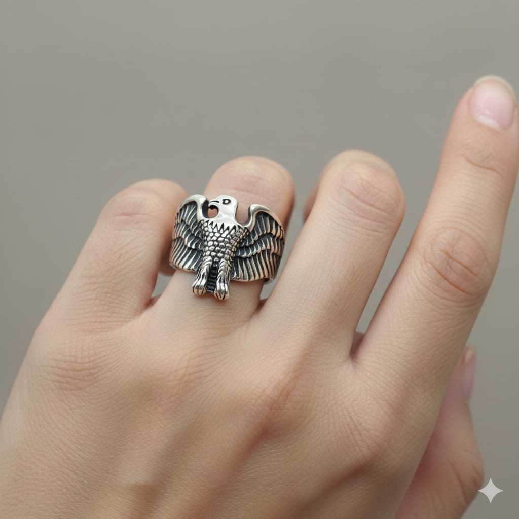 925 Silver Eagle Ring - New Launch - Embellish Gold Jewelry & Diamond