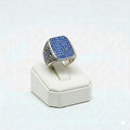 925 Silver Flip Blue Stone Ring