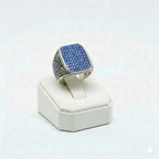 925 Silver Flip Blue Stone Ring