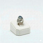 925 Silver 2 Tone Stone Ring