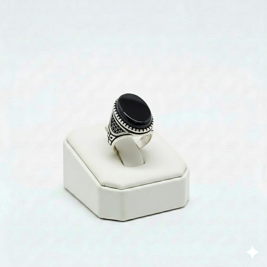 925 Silver Shade Onyx Stone Ring