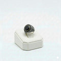 925 Silver Round Black Stone Ring