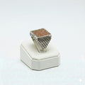 925 Silver Flip Red Stone Ring