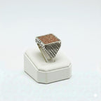 925 Silver Flip Red Stone Ring