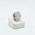 925 Silver Line Stone Ring