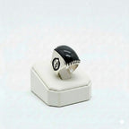 925 Silver Leo Black Stone Ring