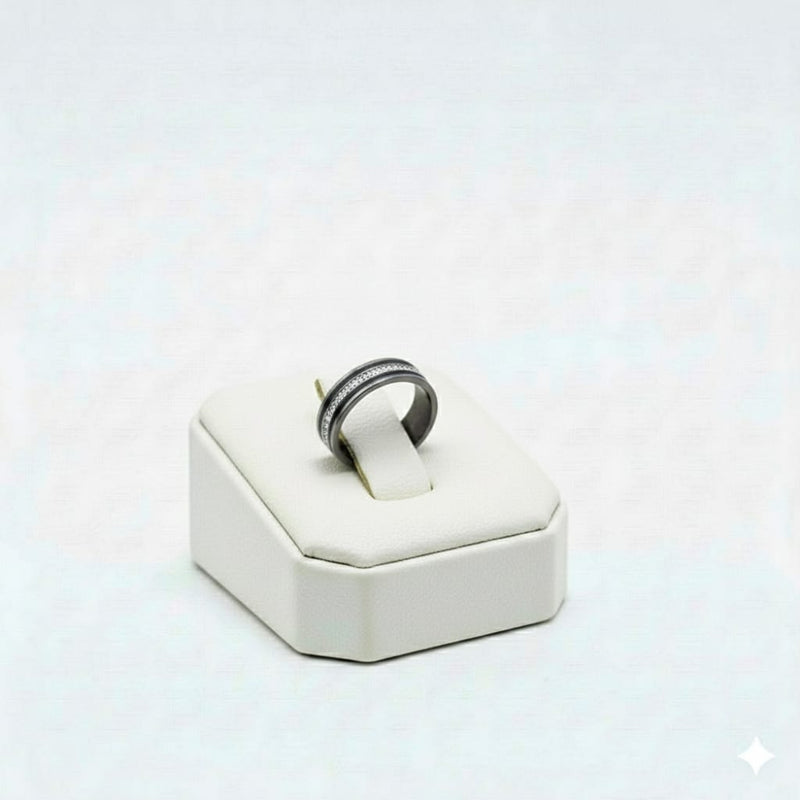 925 Silver 2 Black Line Ring - Perfect Gifting - Embellish Gold Jewelry & Diamond