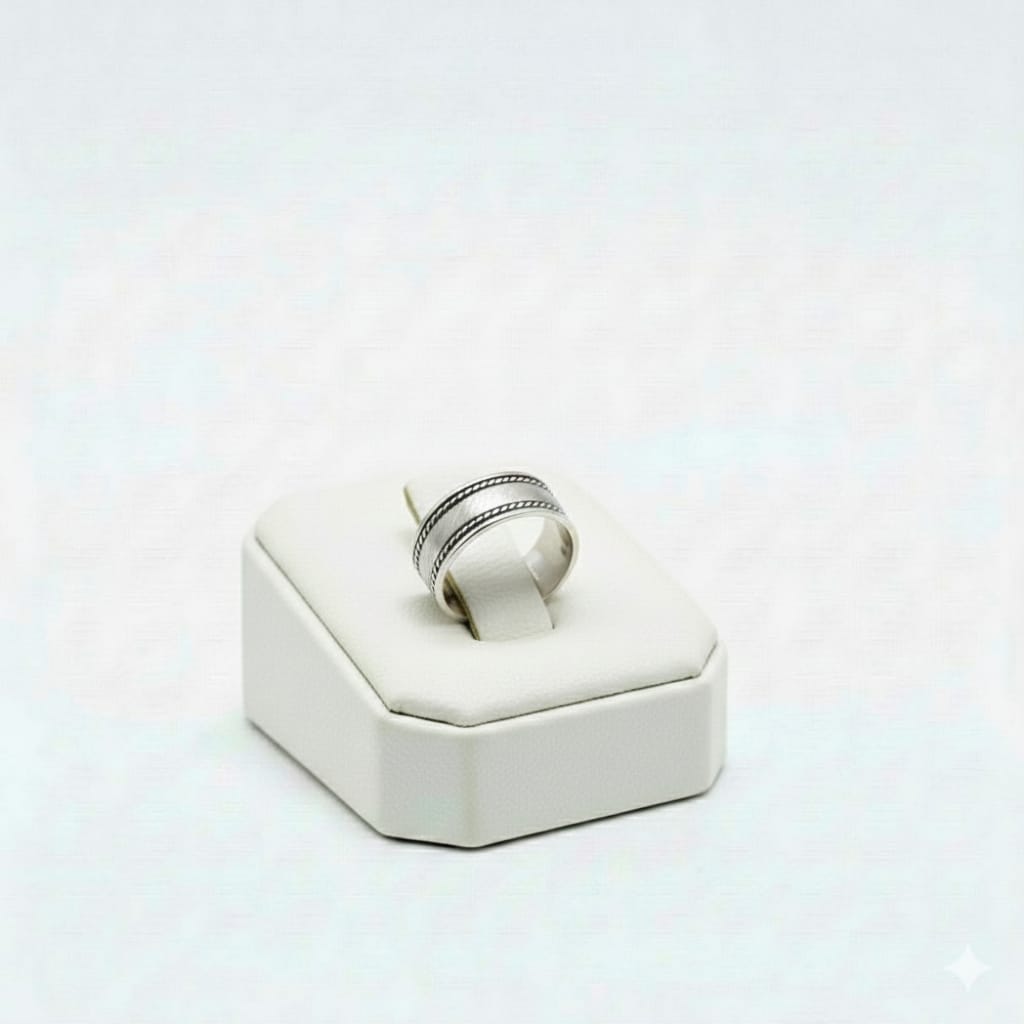 925 Silver 2 Line Ring