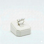 925 Silver 3 Pearl Adjustable Ring