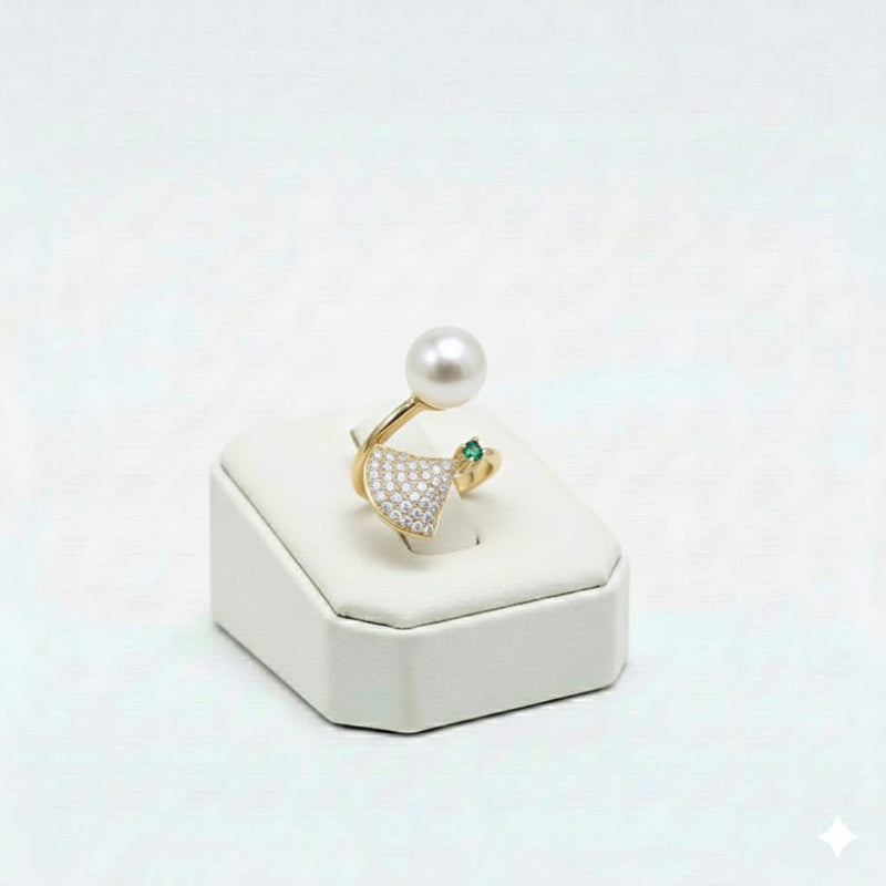 925 Silver Free Size Pearl Ring - إهداء مثالي - Embellish Gold Jewelry & Diamond