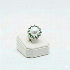 925 Silver Adjustable Twisted Pearl Ring