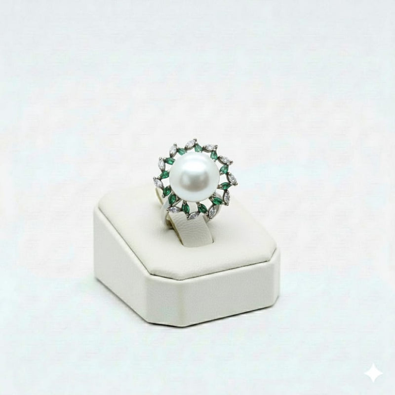 925 Silver Adjustable Twisted Pearl Ring - إهداء مثالي - Embellish Gold Jewelry & Diamond