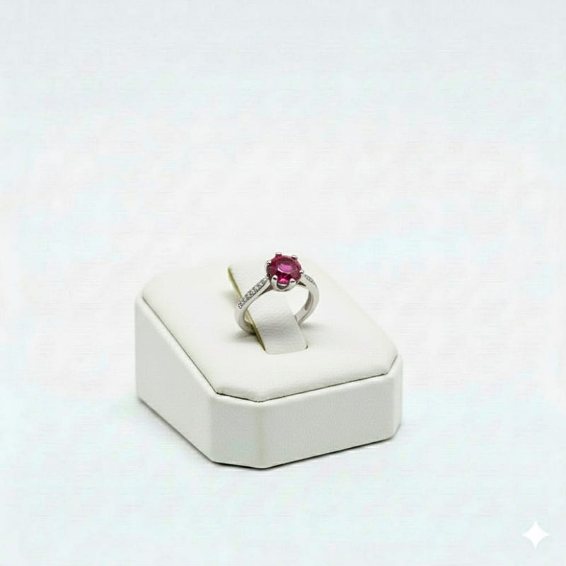 925 Silver Red Stone Ring - إهداء مثالي - Embellish Gold Jewelry & Diamond