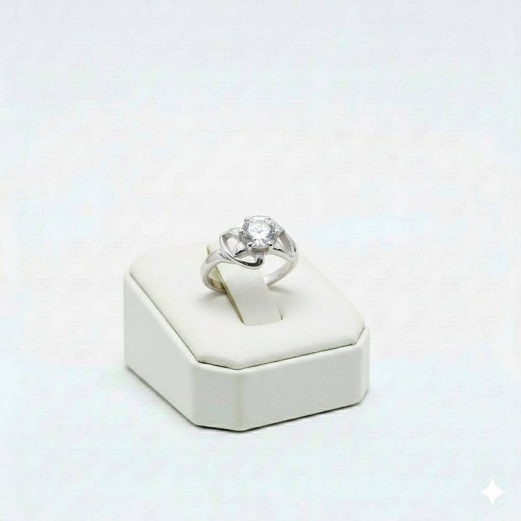 925 Silver Twisted Stone Ring - New Launch - Embellish Gold Jewelry & Diamond