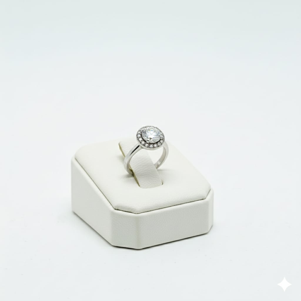 925 Silver Round Stone Ring - New Launch - Embellish Gold Jewelry & Diamond