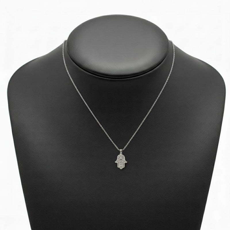 925 Silver Hamsa Necklace - 925 Silver Necklace - Embellish Gold Jewelry & Diamond