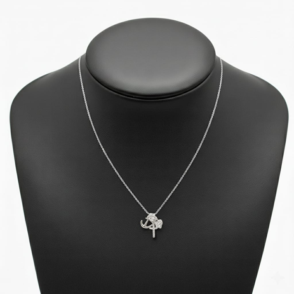 925 Silver Triple Pendant Necklace