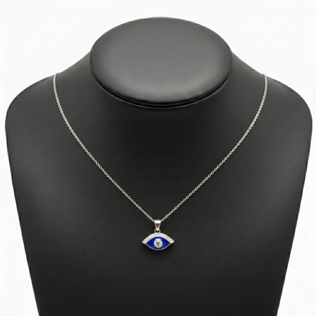 925 Silver Evil Eye Necklace - 925 Silver Necklace - Embellish Gold Jewelry & Diamond