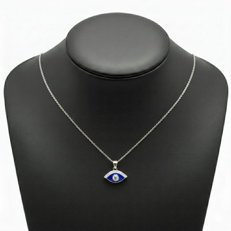 925 Silver Evil Eye Necklace - 925 Silver Necklace - Embellish Gold Jewelry & Diamond