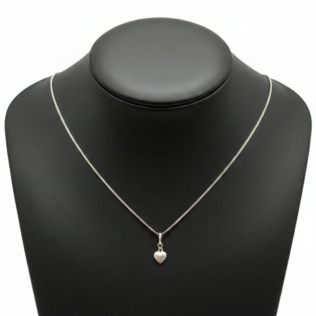 925 Silver Bubble Heart Necklace - 925 Silver Necklace - Embellish Gold Jewelry & Diamond