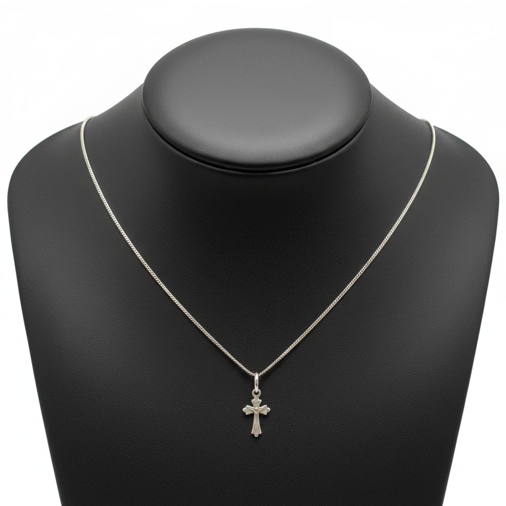 925 Silver Crucifix Necklace - 925 Silver Necklace - Embellish Gold Jewelry & Diamond