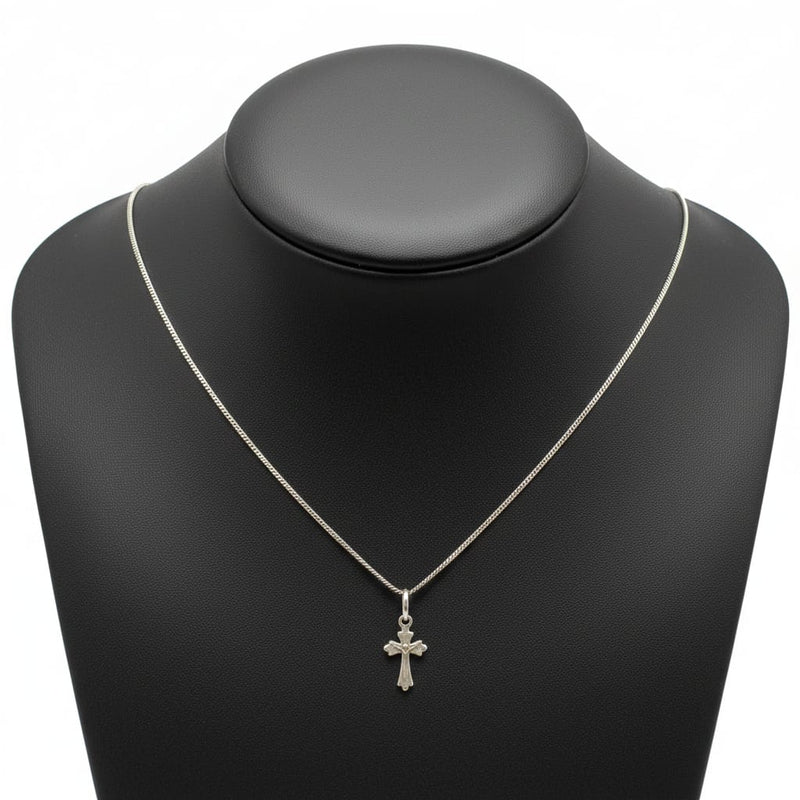 925 Silver Crucifix Necklace - 925 Silver Necklace - Embellish Gold Jewelry & Diamond
