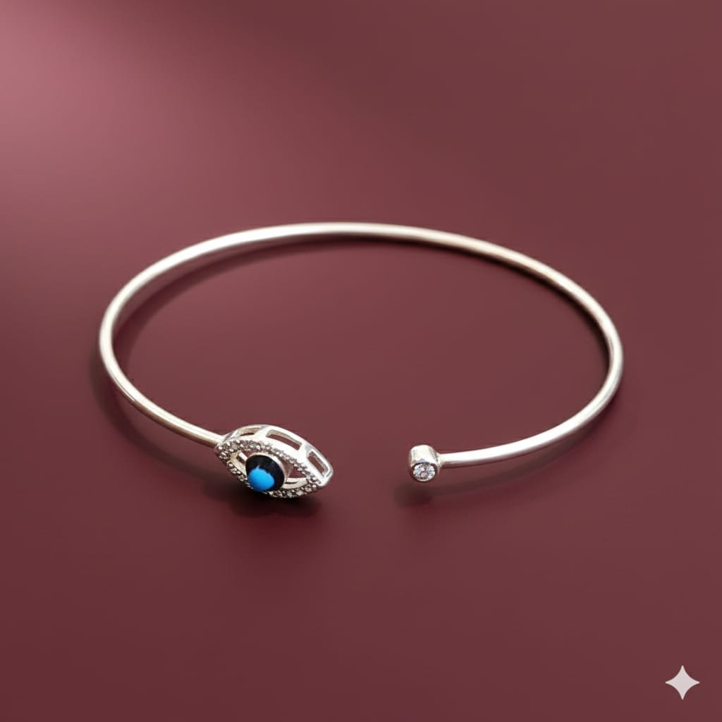 925 Silver Evil Eye Bangle