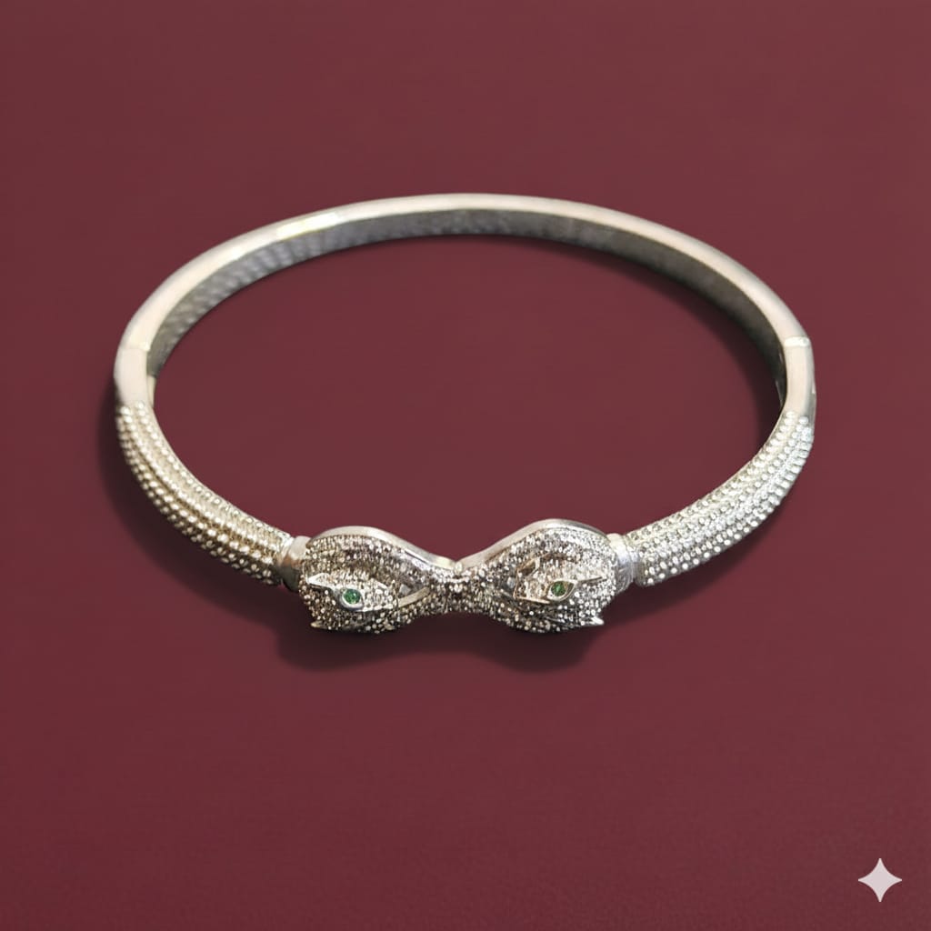 925 Silver Panther Bangle