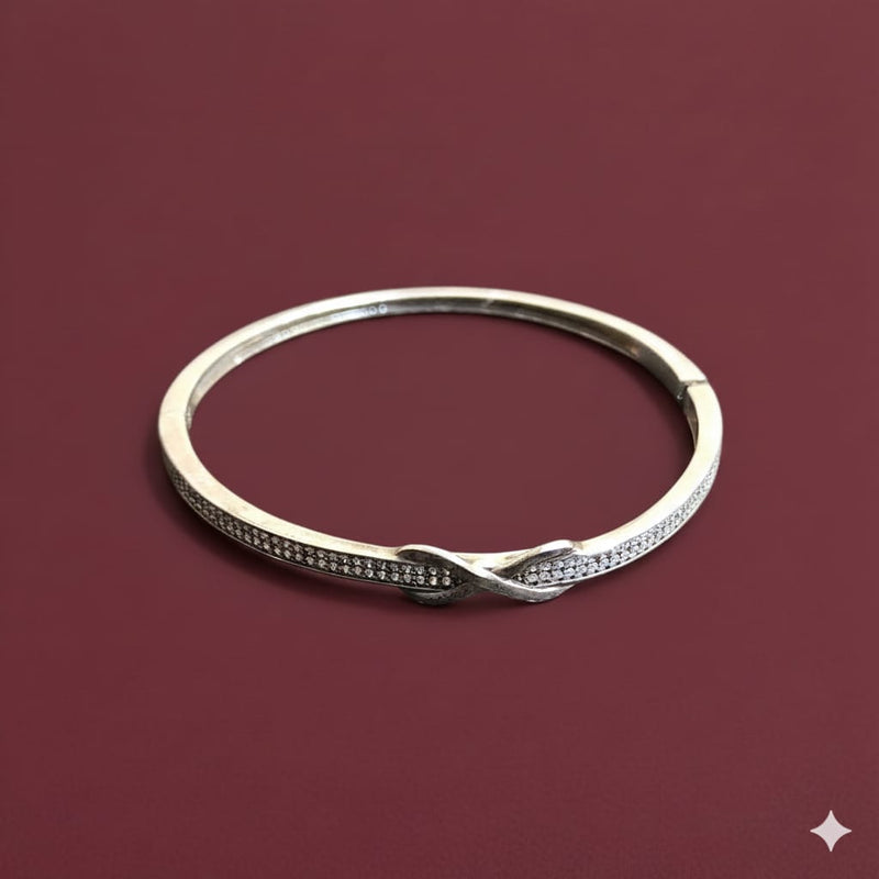 925 Silver Infinity Bangle - 925 Silver Bangle - Embellish Gold Jewelry & Diamond