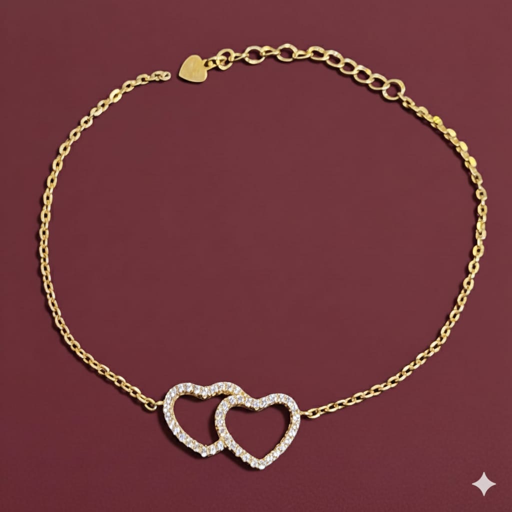 925 Silver Double Heart Necklace 02