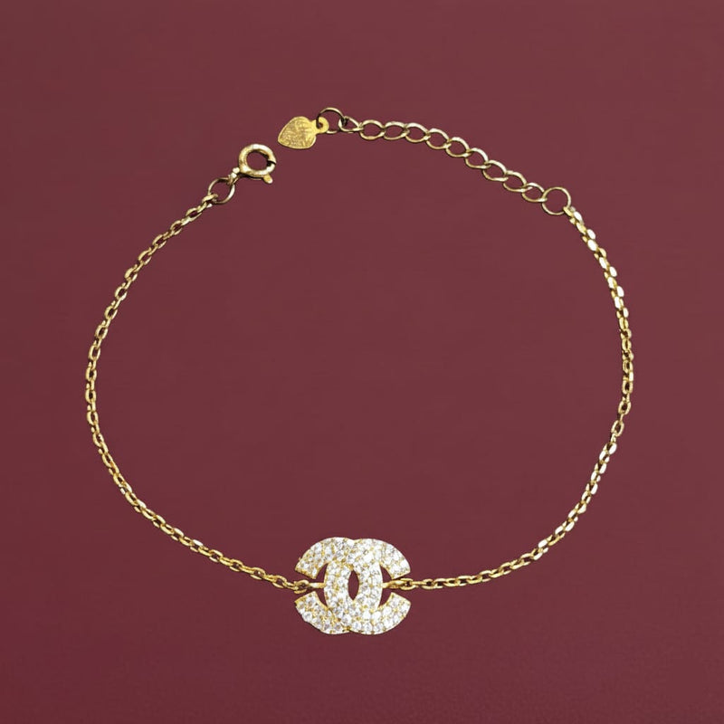 925 Silver CC Bracelet - 925 Silver Bracelet - Embellish Gold Jewelry & Diamond