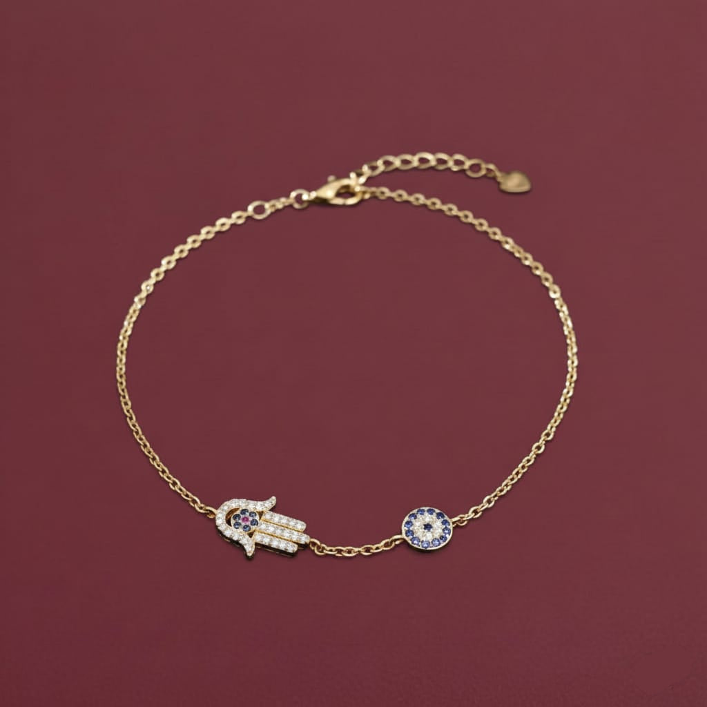 925 Silver Hamsa Bracelet - 925 Silver Bracelet - Embellish Gold Jewelry & Diamond
